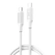 Кабель XO NB-Q265B-CC USB-C to USB-C 60W Power Delivery 1 м White (NB-Q265B-CC.white) - зображення 1