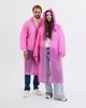 Плащ дождевик с капюшоном для взрослых Pink водонепроницаемое пончо для мужчин /женщин с защитой от дождя и ветра, розовый (103301258) - изображение 2