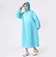 Плащ дождевик с капюшоном для взрослых Light Blue водонепроницаемое пончо для мужчин /женщин с защитой от дождя и ветра, голубой (103301413) - изображение 3