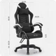 Ігрове крісло CABRO C500 FABRIC чорно-біле - изображение 10