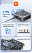 Мережевий зарядний пристрій Toocki Gan Desktop Charger 67w (2 Type-C + 2 USB) PD 67w Білий - зображення 4