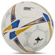 М'яч футбольний професійний ручне прошиття, ламінований №5 PU SOCCERMAX FB-9492 (PU, біло-синьо-золотий) - изображение 4