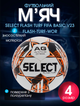 М'яч футбольний PU ручне зшивання №4 SELECT FLASH TURF FIFA BASIC V23 FLASH-TURF-WOR (№4, біло-помаранчевий) - изображение 1