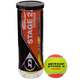 М'яч для великого тенісу DUNLOP STAGE 2 ORANGE DL601339 3шт (гума, повсть, у вакуумній упаковці, салатово-оранжевий) - зображення 3