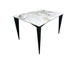 Стіл NORMAN CERAMIC 120*90 gold Phoenix глянець / Чорний каркас Intarsio - зображення 4