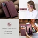 Чохол-книжка CaseMe із нубуку для Xiaomi Redmi Note 11S 5G Бордовий - зображення 3