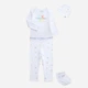 Дитячий комплект (лонгслів + штани + шапочка + шкарпетки) Calvin Klein 417946115 92 см Білий (1159829752) - зображення 1