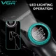 Аккумуляторный триммер для стрижки бороды и усов с USB и LED-дисплеем VGR V-977 Pro Черный + Масло - изображение 3