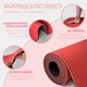 Коврик для йоги и фитнеса EasyFit TPE+TC 6 мм двухслойный красный-черный - изображение 3