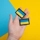 Шеврон нашивка на липучке Флаг Украины, вышитый патч 3,5х5,3 см (800029763) TM IDEIA - изображение 2