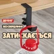 Держатель-крючок для наушников, сумки, ключей (зажимной на столешницу, черный) - изображение 1