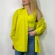 Рубашка удлиненная оверсайз LINKI р.36 (S) лимонный - изображение 3