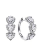 Женские серьги Three Stones (1788-01) Серебряный - No Brand - изображение 1