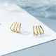 Серьги-гвоздики «Блеск элегантности» ShinyClaws, золотистые - изображение 4