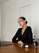 Женский ромпер-комбинезон трикотажный Viychuk Sienne черный L - изображение 3