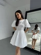 Жіноча міні сукня з відкритою спинкою Uaclothes 42 Молочний (like32657-128641364) - зображення 2