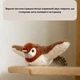 Перезаряжаемая звуковая игрушка для кошек Uccello интерактивная музыкальная движущаяся птичка со звуками для котов, 23х18х12 см, коричневый (104439552) - изображение 6