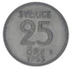 Монета Швеція 25 ери 1953 Срібло F-VF - зображення 1