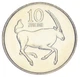 Монета Ботсвана 10 тхебе 1976 UNC Антилопа - изображение 1