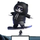 Фигурка-слайдер в автомобиле L'Andre Sliding Cartoon Bear Медведь скейтер Cool Black - изображение 3