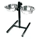 Стояк з мисками Croci Dinner Set, C6059199 нержавеющая сталь, регулируемый, 2х28 см, 4.75 л - изображение 3