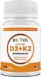 Витамин D3+K2 Biotus 5000 МЕ/50 мкг 60 капсул (BIO-532085) - изображение 1