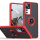 Чехол Fiji Colorframe для Xiaomi 12T / 12T Pro матовый бампер с кольцом подставкой Red - изображение 1
