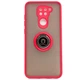 Чехол Fiji Colorframe для Xiaomi Redmi Note 9 матовый бампер с кольцом подставкой Red - изображение 1