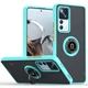Чехол Fiji Colorframe для Xiaomi 12T / 12T Pro матовый бампер с кольцом подставкой Turquoise - изображение 1