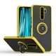 Чехол Fiji Colorframe для Xiaomi Redmi Note 8 Pro матовый бампер с кольцом подставкой Yellow - изображение 1