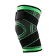 Наколенник компрессионный спортивный для суставов Knee Support, эластичный бандаж для стабилизации и поддержки коленного сустава при травмах и спорте, ортопедический фиксатор размер XL Серый с зеленым KNS-01-XL - изображение 9