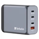 Зарядний пристрій Verbatim GaN 200Вт, 4 порта (2xUSB-C-100 Вт,USB-C-65 Вт /USB-A -3.0) (32204) - изображение 2