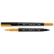 Маркер акварельний SANTI Brush Pen SW-03 медовий двосторонній 391003 - зображення 1