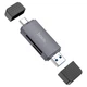Кардридер Hoco USB3.0/ Type-C TF/SD 5Gbps 2TB Card Reader Spirit 2-in-1 (Hoco_HB45TC/USB3.0) - зображення 1