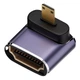 Переходник адаптер Micro HDMI - HDMI (M/F) 8K LED Вверх (D8K-04) (48784) - изображение 1
