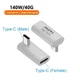 Переходник адаптер 90° USB Type-C M/F (USB4.0/40Gbps/140W/8K) Metal White S4 (48814) - изображение 2