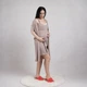 Женский комплект для беременных и кормящих мам ночная рубашка на бретельках и халат с поясом в роддом для дома домашняя одежда для кормления и сна хлопок размер 60/62 (6XL/7XL) Tiana бежевый - изображение 2