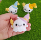 Мягкая вязаная игрушка ручной работы привидение Happy magic ghost, 6 см - изображение 2