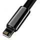 Кабель Baseus Tungsten Gold Fast Charging Data Cable USB to iP 2.4A 1m Black (CALWJ-01) - зображення 3