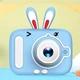 Багатофункціональний дитячий фотоапарат з іграми та музикою X900 Rabbit блакитний - зображення 7
