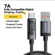 Кабель Essager USB to Type-C (v2), 100W 7A, 2м, з дисплеєм, AI чіп, 480 Мбіт/с, передача даних / зарядка, підвищеної міцності, Сірий - зображення 3