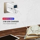 Мережевий зарядний пристрій Блок живлення для телефону Maerknon 20W 1 USB A + 1 USB Type-C Швидке заряджання PD+QC3.0 Блок заряджання для Samsung, IPhone, Xiaomi, Redmi, Huawei, Realme 598 Білий - зображення 2
