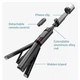 Трипод для профессиональной съемки Veron Q12S 0.75m Black - изображение 3