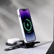 Беспроводная зарядная станция для Apple iPhone Metal Edge 3 в 1 15W Black - изображение 4