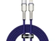 Кабель BASEUS Cafule Metal Type-C to Lightning PD 20W 2m Purple (CATLJK-B05) - изображение 1