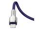 Кабель BASEUS Cafule Metal Type-C to Lightning PD 20W 2m Purple (CATLJK-B05) - изображение 4
