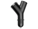 Автомобільний зарядний пристрій BASEUS Y type dual USB+cigarette lighter 3.1 A Black (CCALL-YX01) - зображення 1
