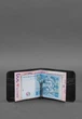 Портмоне зі шкіри для карток і готівки із затискачем, чорне(BB_30004292) - зображення 2
