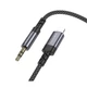 Переходник BOROFONE BL24 Graceful digital audio conversion cable AUX to Lightning, Metal Grey - изображение 4