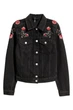 Джинсова куртка H&M Divided чорний в квіти XAZ155824XWSD 32 - изображение 1